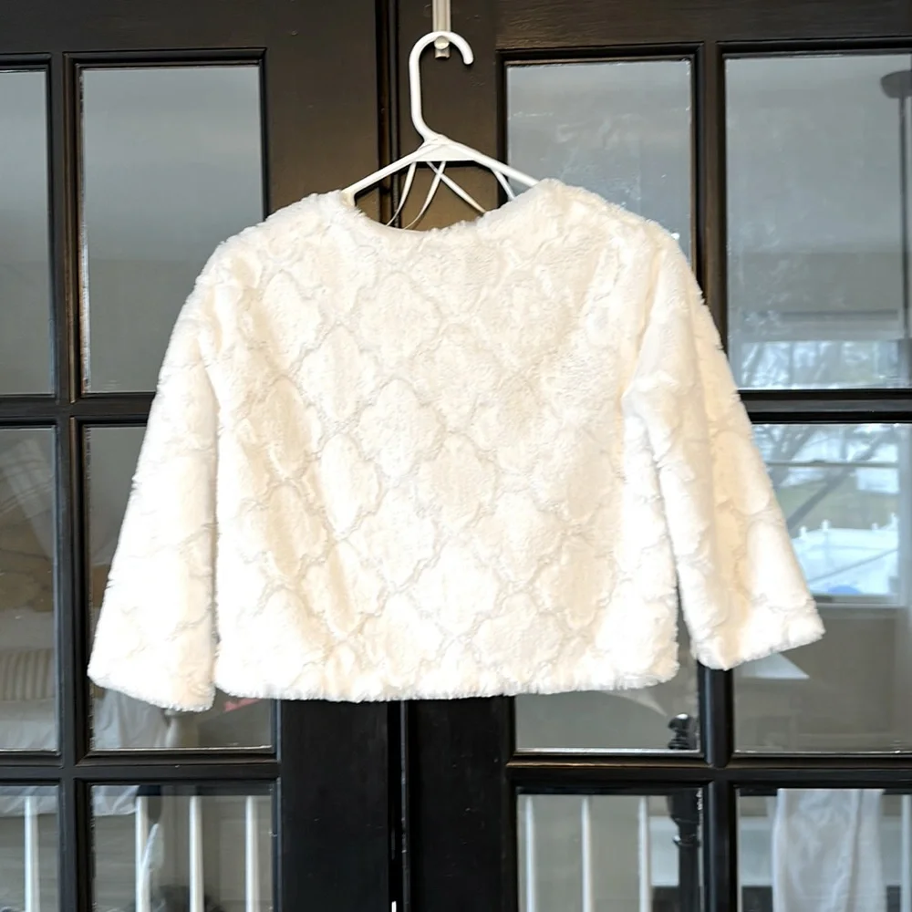 🤍PURE WHITE “SIGNATURE BY ROBBIE BEE” size small beautiful CROP JACKET!! - Picture 4 of 8